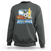 Argentine Pride Soccer And Beer Sweatshirt Football Fan Graphic