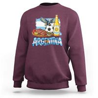 Argentine Pride Soccer And Beer Sweatshirt Football Fan Graphic