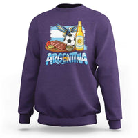 Argentine Pride Soccer And Beer Sweatshirt Football Fan Graphic