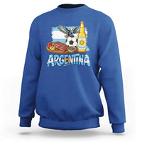 Argentine Pride Soccer And Beer Sweatshirt Football Fan Graphic