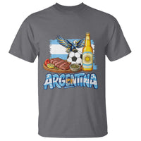 Argentine Pride Soccer And Beer T Shirt Football Fan Graphic