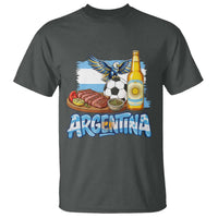 Argentine Pride Soccer And Beer T Shirt Football Fan Graphic
