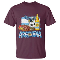 Argentine Pride Soccer And Beer T Shirt Football Fan Graphic
