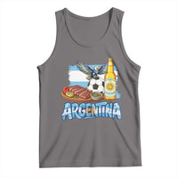 Argentine Pride Soccer And Beer Tank Top Football Fan Graphic