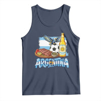 Argentine Pride Soccer And Beer Tank Top Football Fan Graphic