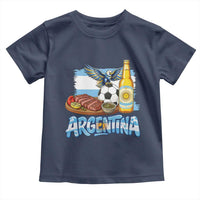 Argentine Pride Soccer And Beer Toddler T Shirt Football Fan Graphic