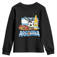 Argentine Pride Soccer And Beer Youth Sweatshirt Football Fan Graphic