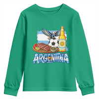Argentine Pride Soccer And Beer Youth Sweatshirt Football Fan Graphic