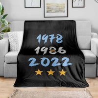 Argentina 3 Stars Champions Throw Blanket 1978 1986 2022 Football Pride