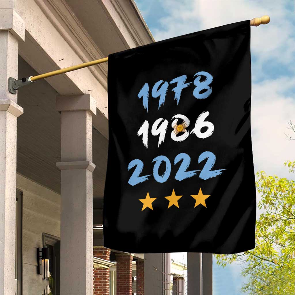 Argentina 3 Stars Champions Garden Flag 1978 1986 2022 Football Pride