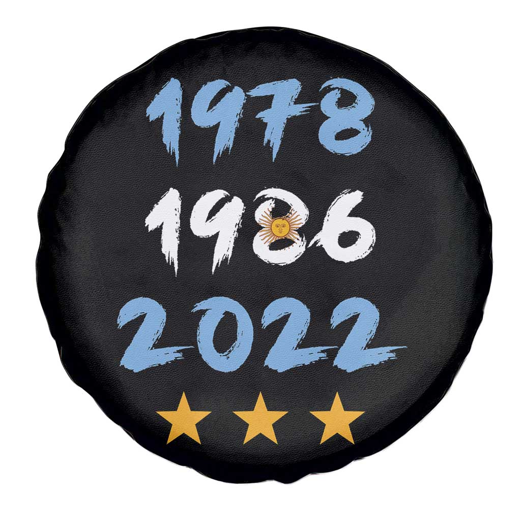 Argentina 3 Stars Champions Spare Tire Cover 1978 1986 2022 Football Pride