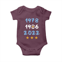 Argentina 3 Stars Champions Baby Onesie 1978 1986 2022 Football Pride