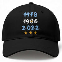 Argentina 3 Stars Champions Baseball Cap 1978 1986 2022 Football Pride