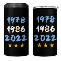 Argentina 3 Stars Champions 4 in 1 Can Cooler Tumbler 1978 1986 2022 Football Pride