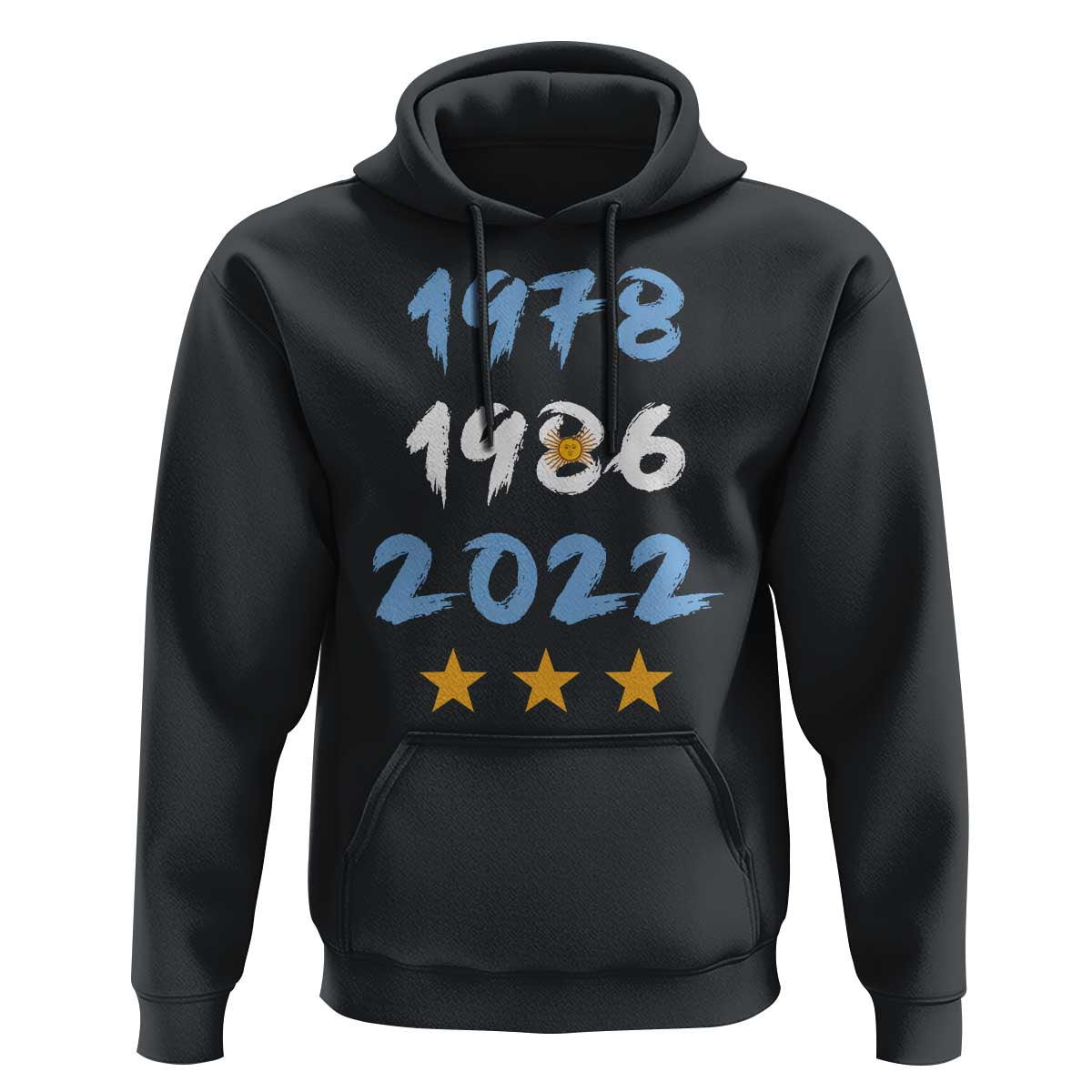 Argentina 3 Stars Champions Hoodie 1978 1986 2022 Football Pride