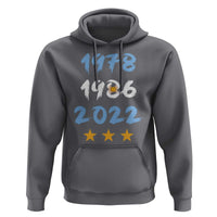Argentina 3 Stars Champions Hoodie 1978 1986 2022 Football Pride