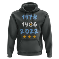 Argentina 3 Stars Champions Hoodie 1978 1986 2022 Football Pride