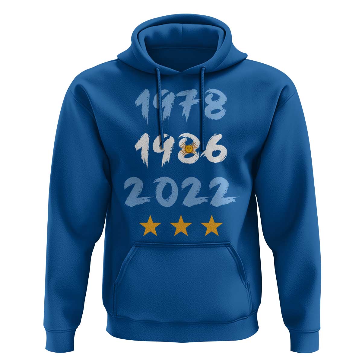 Argentina 3 Stars Champions Hoodie 1978 1986 2022 Football Pride