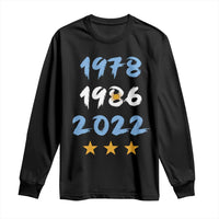 Argentina 3 Stars Champions Long Sleeve Shirt 1978 1986 2022 Football Pride