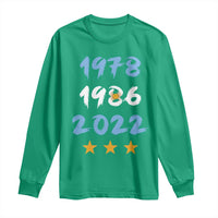 Argentina 3 Stars Champions Long Sleeve Shirt 1978 1986 2022 Football Pride