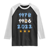 Argentina 3 Stars Champions Raglan Shirt 1978 1986 2022 Football Pride