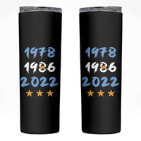 Argentina 3 Stars Champions Skinny Tumbler 1978 1986 2022 Football Pride