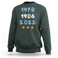 Argentina 3 Stars Champions Sweatshirt 1978 1986 2022 Football Pride