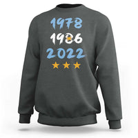 Argentina 3 Stars Champions Sweatshirt 1978 1986 2022 Football Pride