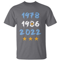 Argentina 3 Stars Champions T Shirt 1978 1986 2022 Football Pride