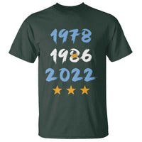 Argentina 3 Stars Champions T Shirt 1978 1986 2022 Football Pride