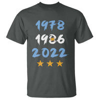 Argentina 3 Stars Champions T Shirt 1978 1986 2022 Football Pride