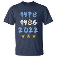Argentina 3 Stars Champions T Shirt 1978 1986 2022 Football Pride