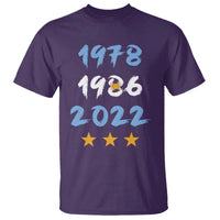 Argentina 3 Stars Champions T Shirt 1978 1986 2022 Football Pride