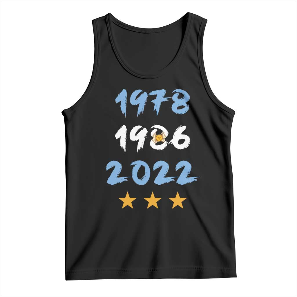 Argentina 3 Stars Champions Tank Top 1978 1986 2022 Football Pride