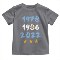 Argentina 3 Stars Champions Toddler T Shirt 1978 1986 2022 Football Pride