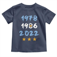 Argentina 3 Stars Champions Toddler T Shirt 1978 1986 2022 Football Pride