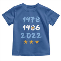 Argentina 3 Stars Champions Toddler T Shirt 1978 1986 2022 Football Pride