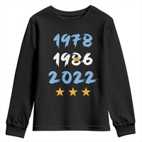 Argentina 3 Stars Champions Youth Sweatshirt 1978 1986 2022 Football Pride