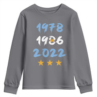 Argentina 3 Stars Champions Youth Sweatshirt 1978 1986 2022 Football Pride