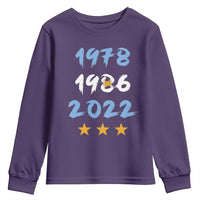 Argentina 3 Stars Champions Youth Sweatshirt 1978 1986 2022 Football Pride