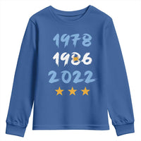 Argentina 3 Stars Champions Youth Sweatshirt 1978 1986 2022 Football Pride