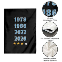 Argentina Flag Pride Soccer Garden Flag 1978 1986 2022 Future Fourth Star