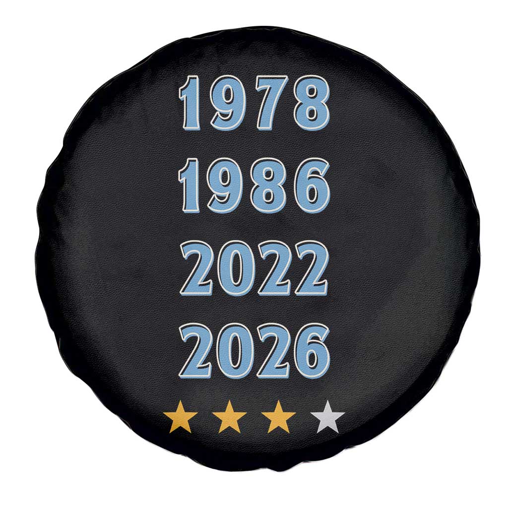 Argentina Flag Pride Soccer Spare Tire Cover 1978 1986 2022 Future Fourth Star