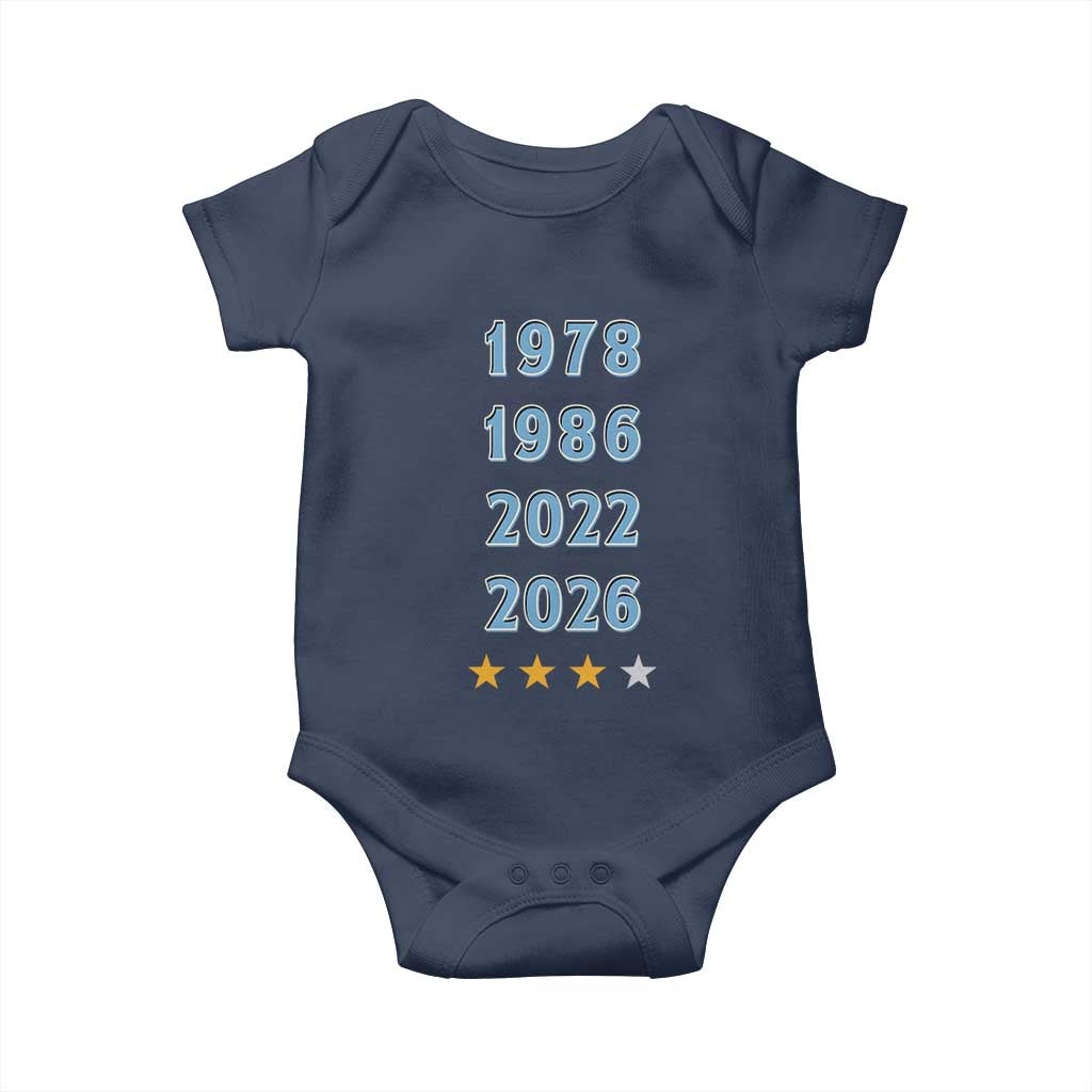Argentina Flag Pride Soccer Baby Onesie 1978 1986 2022 Future Fourth Star