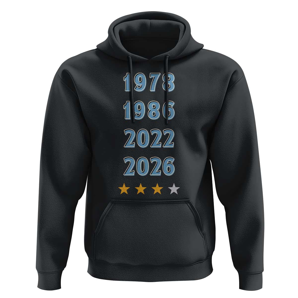 Argentina Flag Pride Soccer Hoodie 1978 1986 2022 Future Fourth Star