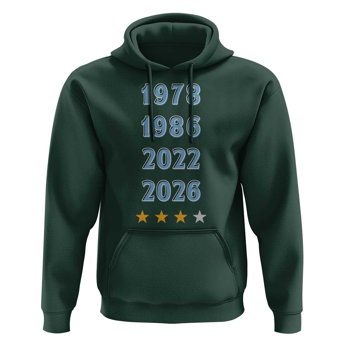 Argentina Flag Pride Soccer Hoodie 1978 1986 2022 Future Fourth Star