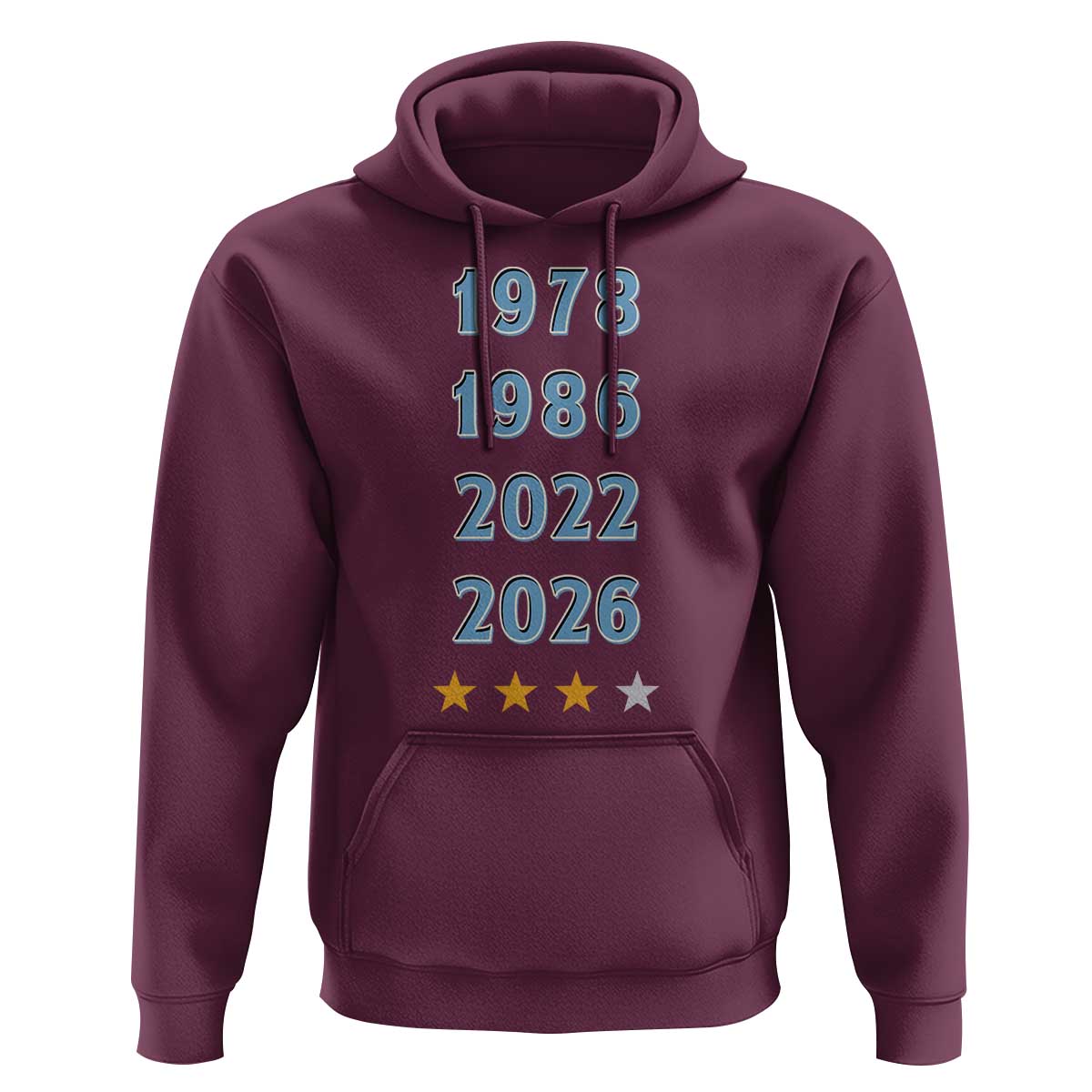 Argentina Flag Pride Soccer Hoodie 1978 1986 2022 Future Fourth Star