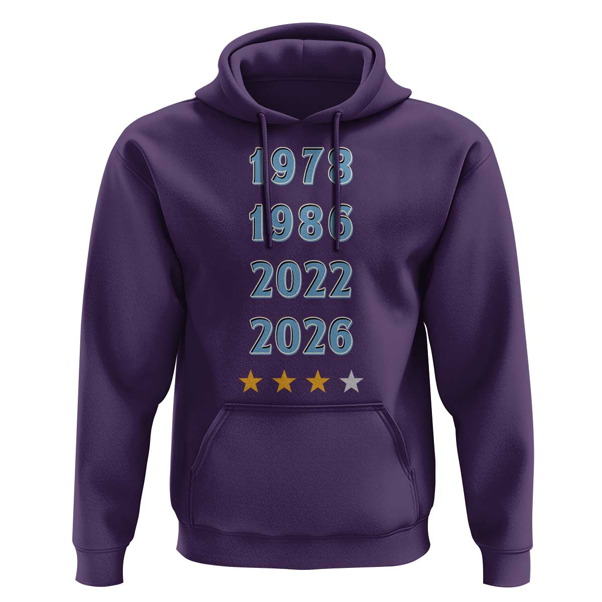 Argentina Flag Pride Soccer Hoodie 1978 1986 2022 Future Fourth Star