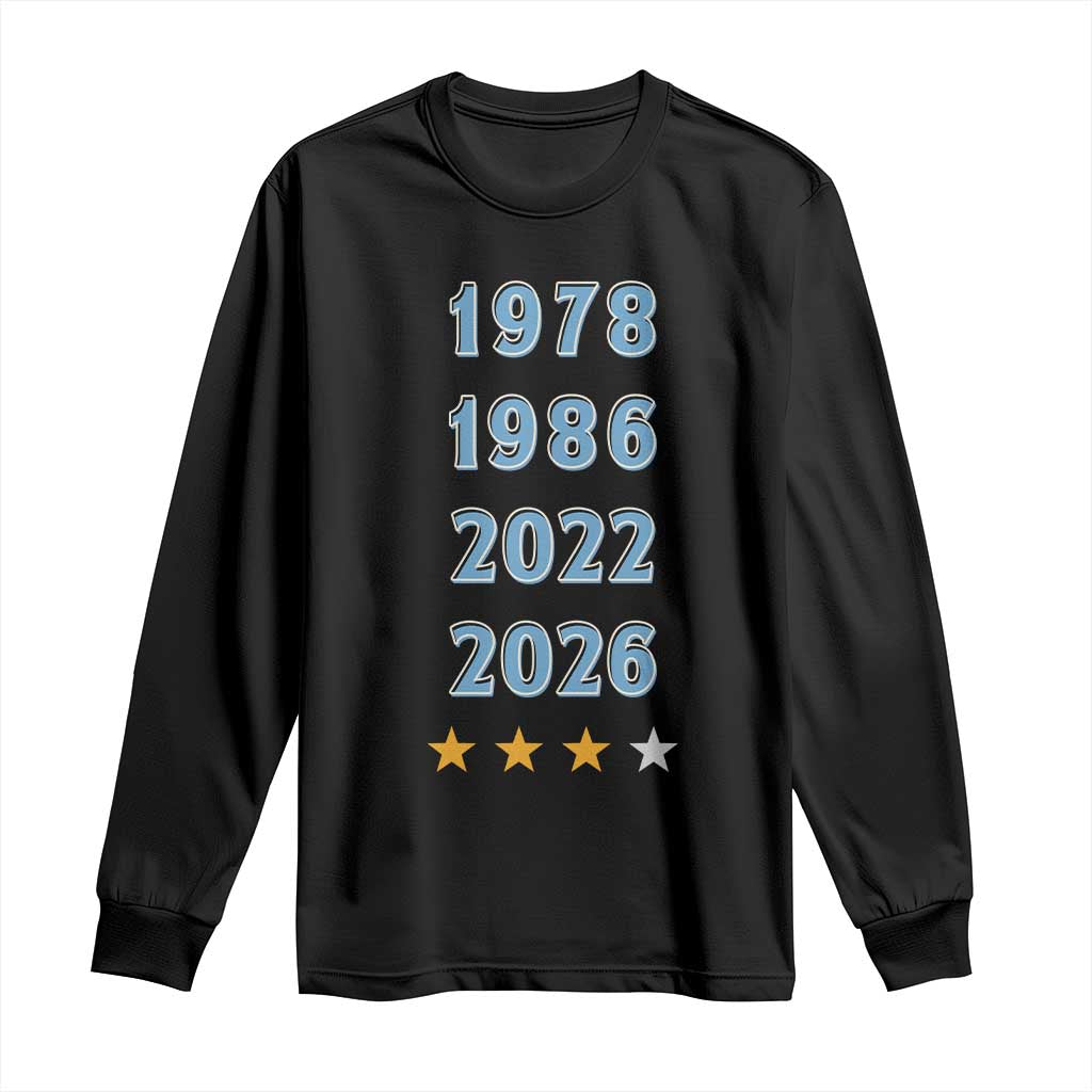 Argentina Flag Pride Soccer Long Sleeve Shirt 1978 1986 2022 Future Fourth Star