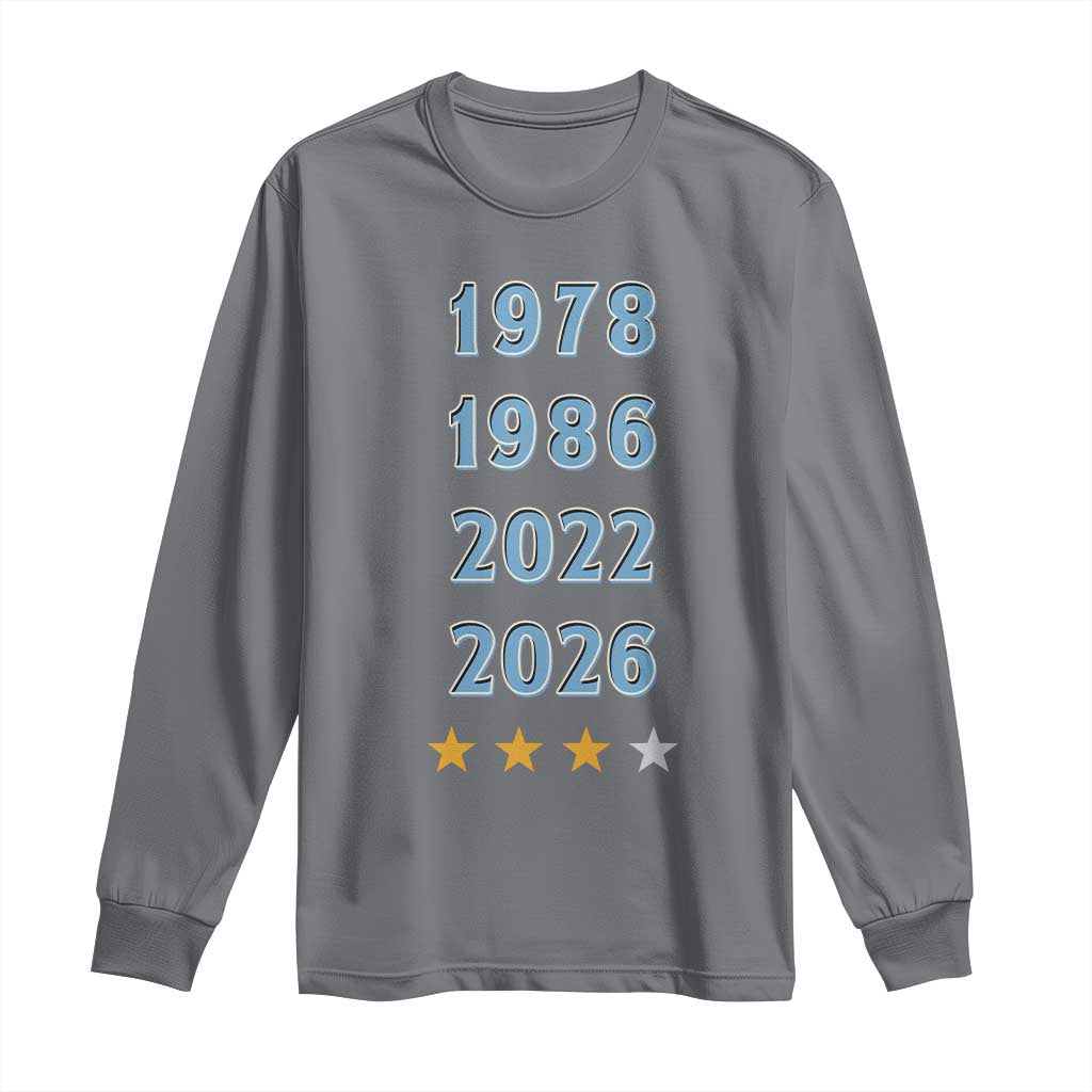 Argentina Flag Pride Soccer Long Sleeve Shirt 1978 1986 2022 Future Fourth Star